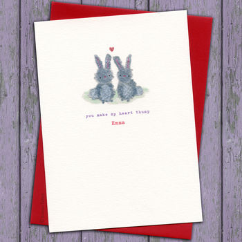 Bunny Anniversary Or Pick Your Favourite Wording Card, 3 of 12