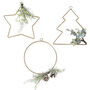 Gold Wire Christmas Shaped Hanging Decorations, thumbnail 2 of 2