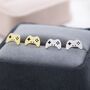 Game Console Stud Earrings In Sterling Silver, thumbnail 1 of 11