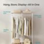 Portable Wardrobe With Hanging Rods And Shelves, thumbnail 6 of 12