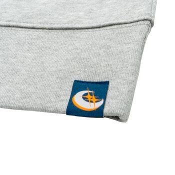 Morning Sun Embroidered Sweatshirt Marl Grey, 3 of 6