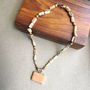 Peach Aventurine Shell Necklace, thumbnail 1 of 3
