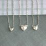 Sterling Silver Sculpted Heart Necklace, thumbnail 3 of 6