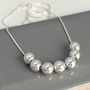 70th Birthday Handmade Silver Bead Necklace, thumbnail 2 of 6