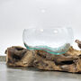 Molten Glass Bowls On Wood Decorative Tableware, thumbnail 3 of 12