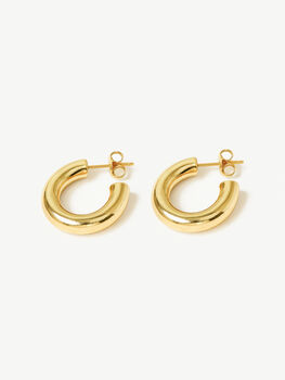 Thick Small Hoop Earrings, Minimalist Women's Jewellery, 2 of 8