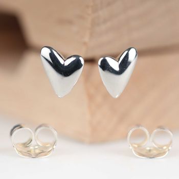 Devotion Heart Stud Earrings, 7 of 12