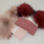 Red And White Striped Newborn Pom Pom Baby Hat, thumbnail 6 of 6