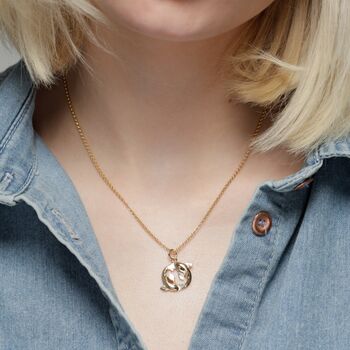 Gold Plated Koi Fish Charm Necklace, 2 of 7