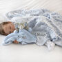 Personalised Blanket And Comforter Blue Baby Gift Set, thumbnail 8 of 12