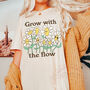 'Grow With The Flow' Retro Flowers Tshirt, thumbnail 4 of 5