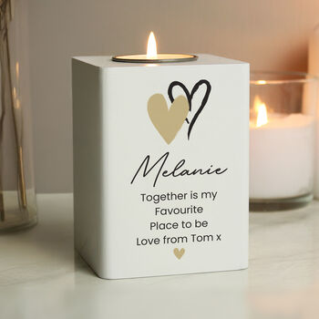 Anniversary Hearts Tealight Holder For Couples, 3 of 3