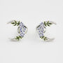 Silver Nightshade Moon Stud Earrings, thumbnail 1 of 7