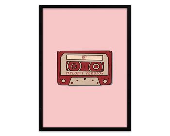 Taylor Swift Red Inspired Cassette Print, 4 of 5