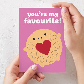 Jammie Dodger 'You're My Favourite' Card, 3 of 5