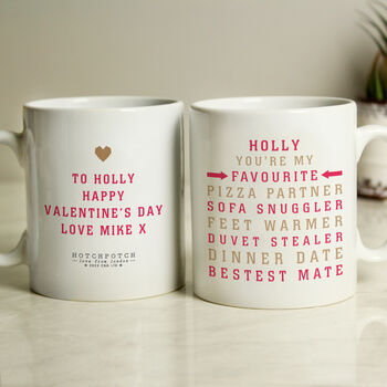 Valentines Gifts For Him My Favourite Person Coffee Mug, 6 of 7