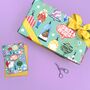 Happy Holidays Bauble Gift Wrap Sheets, thumbnail 4 of 4