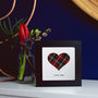 Mother's Day Framed Tartan Heart With Scottish Wording, thumbnail 1 of 4