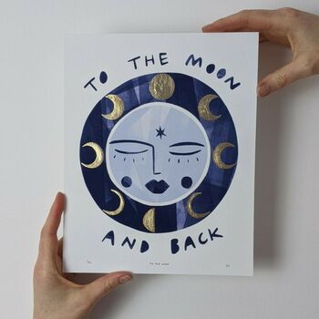 To The Moon And Back Celestial Kids Print, 3 of 6