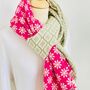 Pink And Green Reversible Super Soft Scarf, thumbnail 1 of 5