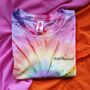 Personalised Hand Embroidered Tie Dye T Shirt, thumbnail 8 of 10