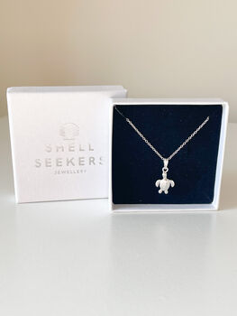 Sterling Silver Turtle Pendant Necklace, 6 of 6