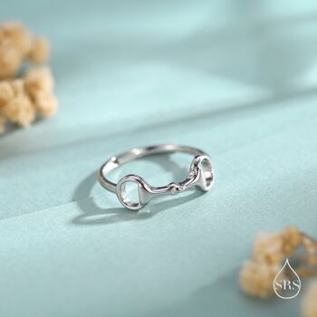 Sterling Silver Snaffle Bit Ring, 2 of 11