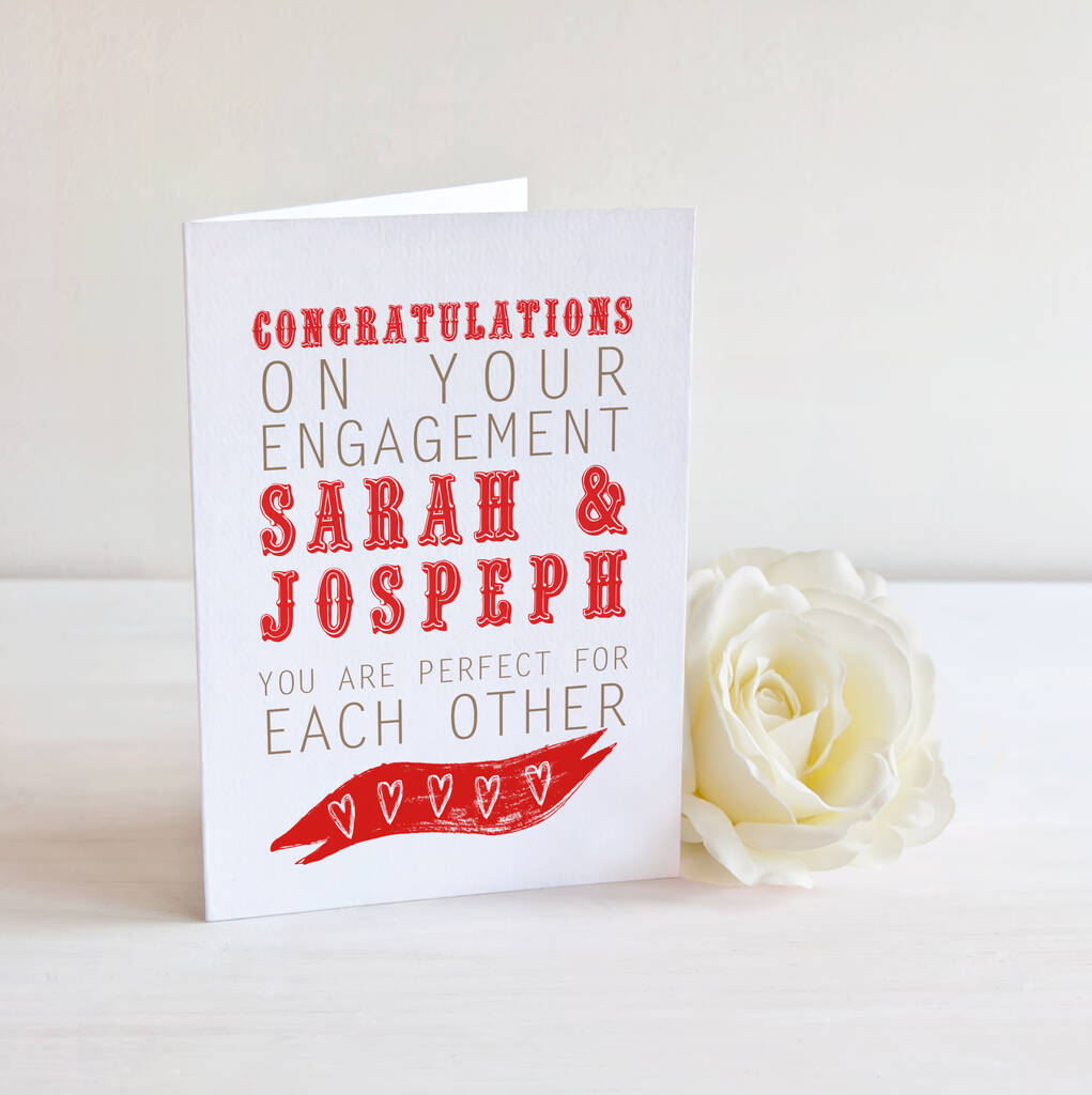 Congratulations On Your Engagement Card By Bedcrumb 