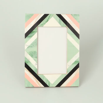 G Decor Pink And Green Rhombic Pattern Photo Frames, 4 of 6