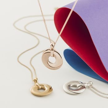 Personalised 9ct Gold Interlocking Locket Necklace, 4 of 9