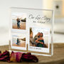 Personalised Gift Three Photo Acrylic Block Our Love Story, thumbnail 1 of 3