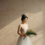 Ivory Sleeveless Beaded Bridal Top | Sparkly Wedding Crop Top For Modern Brides, thumbnail 2 of 12
