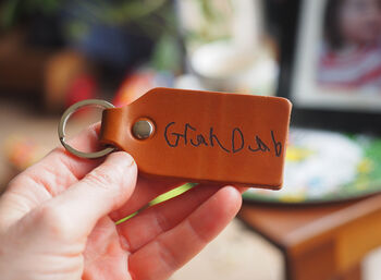 Personalised Grandparents Leather Key Ring, 3 of 6