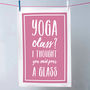 'Yoga Class' Tea Towel, thumbnail 1 of 2