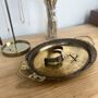 Vintage Brass Tray With Decorative Handles, thumbnail 4 of 8