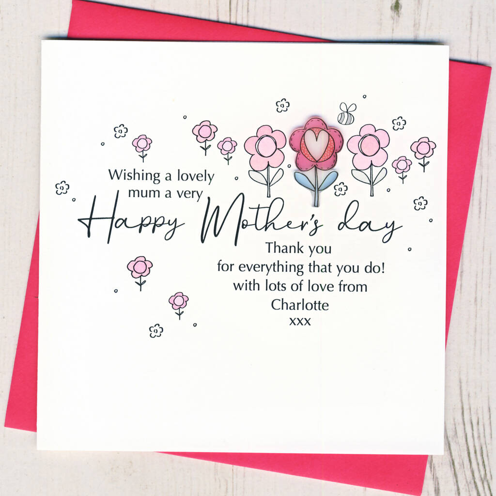 Personalised Thank You Mothers Day Card By Eggbert & Daisy