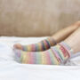 Embroidered Rainbow Snug Socks, thumbnail 2 of 6