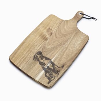Personalised Great Swiss Mountain Dog Engraved Acacia Serving Board, 5 of 10