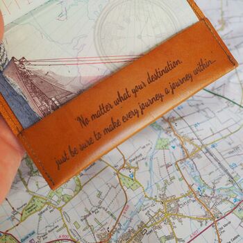 Personalised Leather Passport Holder With Stag Beetle, 11 of 12