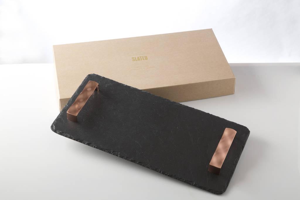 Slate And Copper Serving Tray By Slated