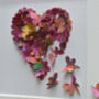 Indian Summer 3D Framed Butterfly Heart Picture, thumbnail 7 of 9