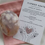 Flower Agate Palm Stone Gift With Pouch And Card, thumbnail 3 of 9