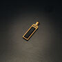 Gold Plated Onyx Verge Rectangular Gemstone Pendant Necklace For Men, thumbnail 5 of 12
