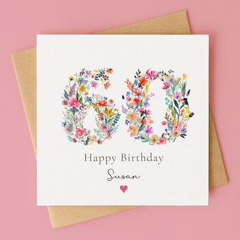 Personalised Wildflower Birthday Card — Any Age, 5 of 12