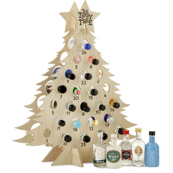 Refilable Wooden Advent Gin Christmas Tree, 4 of 5