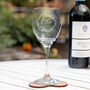 Personalised Floral Geometric Shape Wine Glass, thumbnail 8 of 10