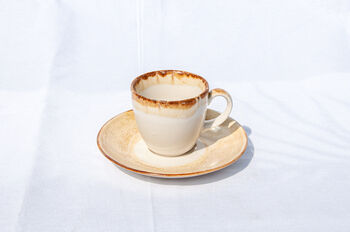 White Set Of Six Porcelain Espresso Cup And Saucer, 7 of 12