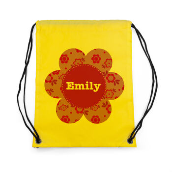 Personalised Yellow Flower Waterproof Swim Bag, 8 of 8