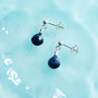 Sapphire Drop Stud Earrings Second Light Collection, thumbnail 3 of 4