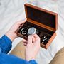 Personalised Leather Cufflink Box Two Colours, thumbnail 5 of 11